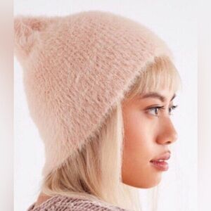 Urban Outfitters Pink Fuzzy Slouchy Fashion Beanie